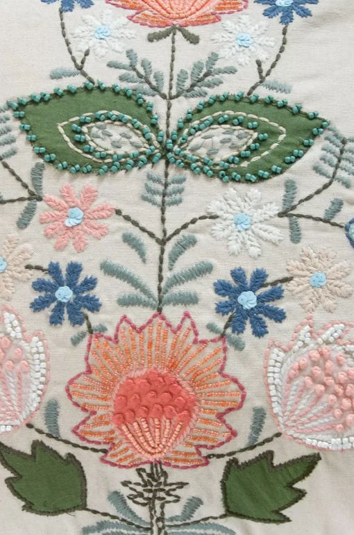 Yara Embroidered Cushion Cover 18" X 18"