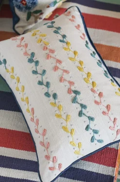 Zelda Embroidered Cushion Cover - 14 Inch X 20 Inch