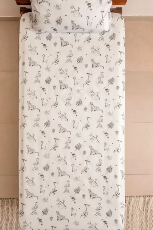 Zookeeper Jungle Stories Sheet And Shams Set - Flat Sheet Single