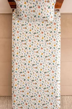 Zookeeper Ribbons And Flowers Sheet And Shams Set-Fitted Sheet