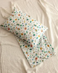 Zookeeper Ribbons And Flowers Sheet And Shams Set-Fitted Sheet